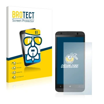 Parte frontal de un envase de producto con el logotipo de la marca BROTECT. Al lado se muestra el dispositivo Kazam Thunder 45