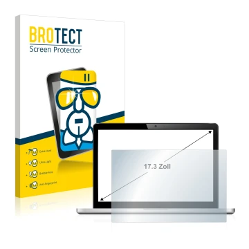 Parte frontal de un envase de producto con el logotipo de la marca BROTECT. Al lado se muestra el dispositivo con su protector