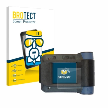 Parte frontal de un envase de producto con el logotipo de la marca BROTECT. Al lado se muestra el dispositivo Swissphone s.Qua