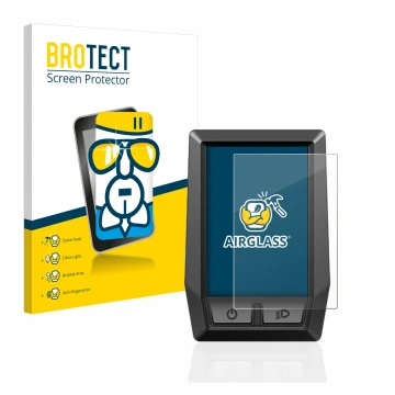 Parte frontal de un envase de producto con el logotipo de la marca BROTECT. Al lado se muestra el dispositivo Bosch Kiox con s