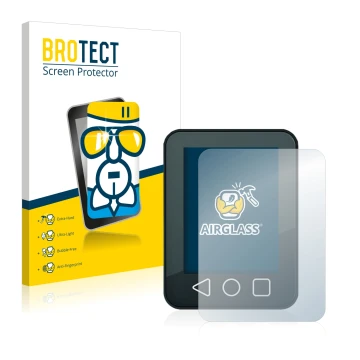 Parte frontal de un envase de producto con el logotipo de la marca BROTECT. Al lado se muestra el dispositivo Neodrives neoMMI