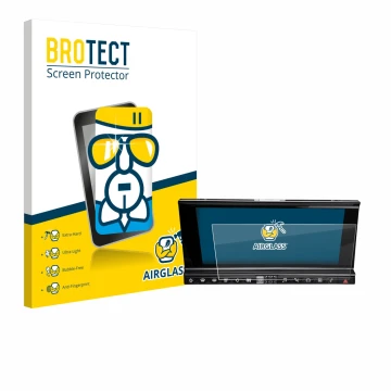 Parte frontal de un envase de producto con el logotipo de la marca BROTECT. Al lado se muestra el dispositivo DS 7 Crossback I