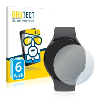 Parte frontal de un envase de producto con el logotipo de la marca BROTECT. Al lado se muestra el dispositivo Garmin Fenix 6S 