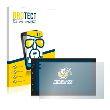 Parte frontal de un envase de producto con el logotipo de la marca BROTECT. Al lado se muestra el dispositivo Phonocar MediaSt
