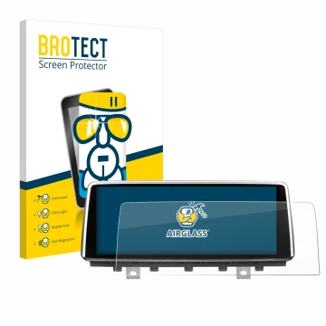 Parte frontal de un envase de producto con el logotipo de la marca BROTECT. Al lado se muestra el dispositivo BMW X5 F15 2013-