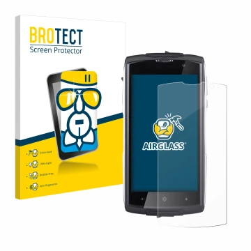 Parte frontal de un envase de producto con el logotipo de la marca BROTECT. Al lado se muestra el dispositivo GoClever Quantum