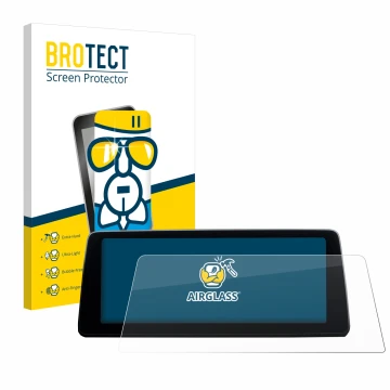 Parte frontal de un envase de producto con el logotipo de la marca BROTECT. Al lado se muestra el dispositivo BMW 7 G11 2016-2