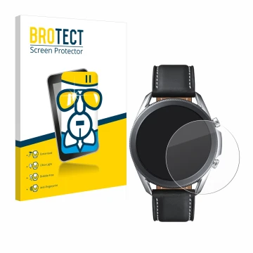 Parte frontal de un envase de producto con el logotipo de la marca BROTECT. Al lado se muestra el dispositivo Samsung Galaxy W
