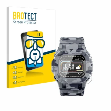 Parte frontal de un envase de producto con el logotipo de la marca BROTECT. Al lado se muestra el dispositivo JAY-tech SWi2 co