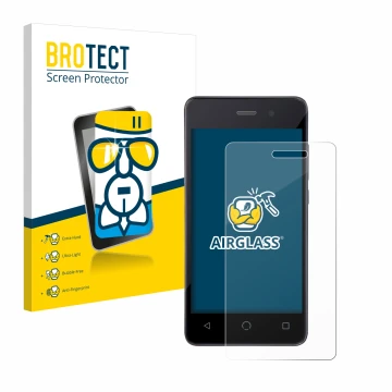 Parte frontal de un envase de producto con el logotipo de la marca BROTECT. Al lado se muestra el dispositivo Omnipod Dash con