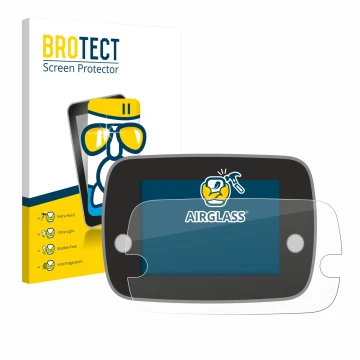 Parte frontal de un envase de producto con el logotipo de la marca BROTECT. Al lado se muestra el dispositivo Fiat 500 Series 