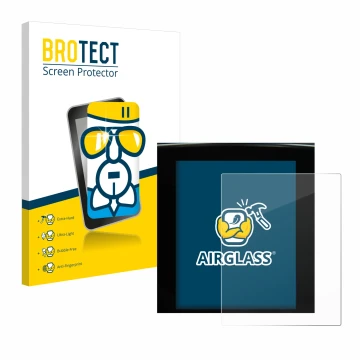 Parte frontal de un envase de producto con el logotipo de la marca BROTECT. Al lado se muestra el dispositivo Renault Megane 4