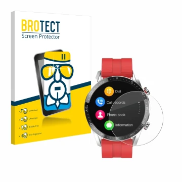 Parte frontal de un envase de producto con el logotipo de la marca BROTECT. Al lado se muestra el dispositivo Gentleman Smartw