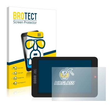 Parte frontal de un envase de producto con el logotipo de la marca BROTECT. Al lado se muestra el dispositivo Osee G7 con su p