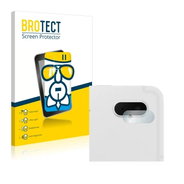 Parte frontal de un envase de producto con el logotipo de la marca BROTECT. Al lado se muestra el dispositivo Samsung Galaxy T