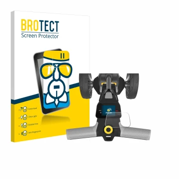 Parte frontal de un envase de producto con el logotipo de la marca BROTECT. Al lado se muestra el dispositivo PowaKaddy CT6 GP