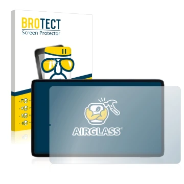 Parte frontal de un envase de producto con el logotipo de la marca BROTECT. Al lado se muestra el dispositivo Xiaomi Mi Pad 5 