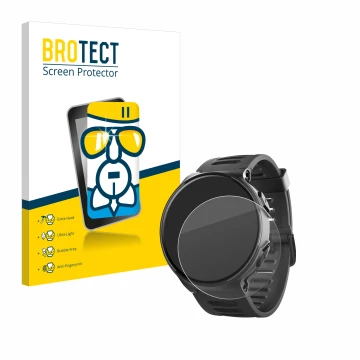 Parte frontal de un envase de producto con el logotipo de la marca BROTECT. Al lado se muestra el dispositivo Kiprun 500 con s