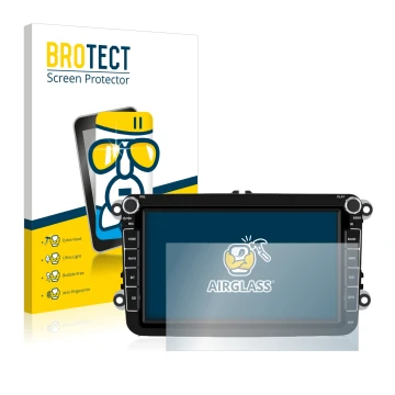 Parte frontal de un envase de producto con el logotipo de la marca BROTECT. Al lado se muestra el dispositivo Isudar T72 8