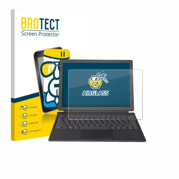 Parte frontal de un envase de producto con el logotipo de la marca BROTECT. Al lado se muestra el dispositivo Wortmann Terra P