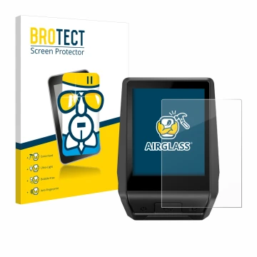 Parte frontal de un envase de producto con el logotipo de la marca BROTECT. Al lado se muestra el dispositivo Bosch Nyon 2 202