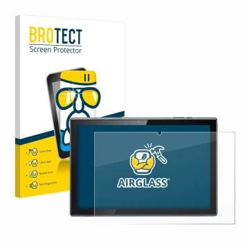 Parte frontal de un envase de producto con el logotipo de la marca BROTECT. Al lado se muestra el dispositivo Acer ACTAB1022 c