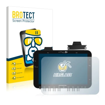 Parte frontal de un envase de producto con el logotipo de la marca BROTECT. Al lado se muestra el dispositivo Convergent Desig