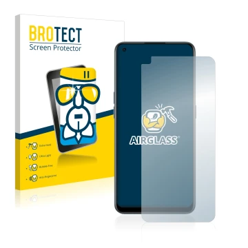 Parte frontal de un envase de producto con el logotipo de la marca BROTECT. Al lado se muestra el dispositivo OnePlus Nord CE 