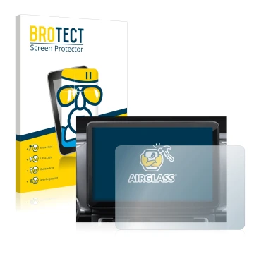 Parte frontal de un envase de producto con el logotipo de la marca BROTECT. Al lado se muestra el dispositivo Fiat Ducato 2021