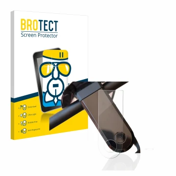 Parte frontal de un envase de producto con el logotipo de la marca BROTECT. Al lado se muestra el dispositivo NIU KQi3 Sport c
