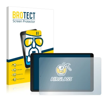 Parte frontal de un envase de producto con el logotipo de la marca BROTECT. Al lado se muestra el dispositivo Odys Space One 1