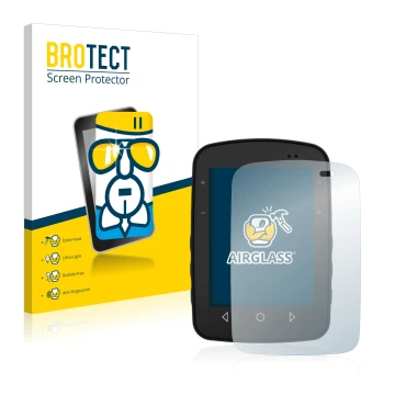 Parte frontal de un envase de producto con el logotipo de la marca BROTECT. Al lado se muestra el dispositivo TwoNav Terra con