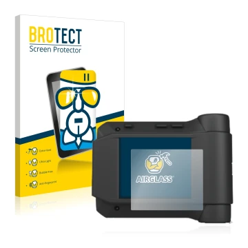 Parte frontal de un envase de producto con el logotipo de la marca BROTECT. Al lado se muestra el dispositivo Swissphone s.Qua
