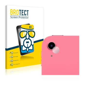 Parte frontal de un envase de producto con el logotipo de la marca BROTECT. Al lado se muestra el dispositivo Apple iPad 10.9