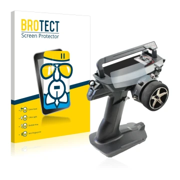 Parte frontal de un envase de producto con el logotipo de la marca BROTECT. Al lado se muestra el dispositivo Sanwa MT 44 / MT