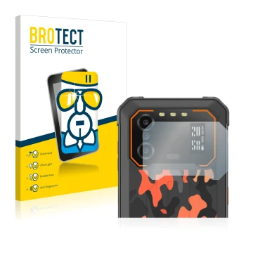 Parte frontal de un envase de producto con el logotipo de la marca BROTECT. Al lado se muestra el dispositivo iiiF150 B1 Pro (