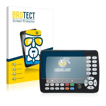 Parte frontal de un envase de producto con el logotipo de la marca BROTECT. Al lado se muestra el dispositivo Satlink ST-5150 