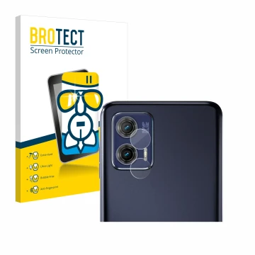 Parte frontal de un envase de producto con el logotipo de la marca BROTECT. Al lado se muestra el dispositivo Motorola Moto G7