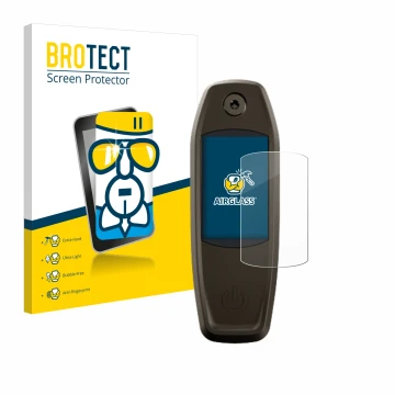 Parte frontal de un envase de producto con el logotipo de la marca BROTECT. Al lado se muestra el dispositivo Specialized Mast