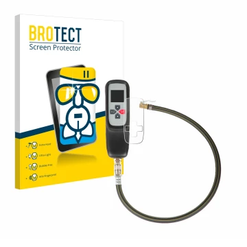 Parte frontal de un envase de producto con el logotipo de la marca BROTECT. Al lado se muestra el dispositivo Bartec TAP 100 /