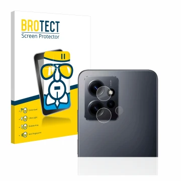 Parte frontal de un envase de producto con el logotipo de la marca BROTECT. Al lado se muestra el dispositivo Xiaomi Redmi Not