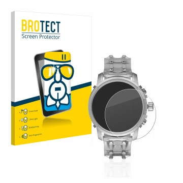 Parte frontal de un envase de producto con el logotipo de la marca BROTECT. Al lado se muestra el dispositivo Diesel Griffed (