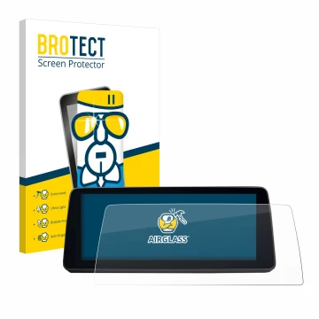 Parte frontal de un envase de producto con el logotipo de la marca BROTECT. Al lado se muestra el dispositivo BMW 5 G30/G31 20