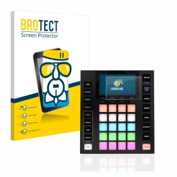 Parte frontal de un envase de producto con el logotipo de la marca BROTECT. Al lado se muestra el dispositivo Wolfmix W1 con s
