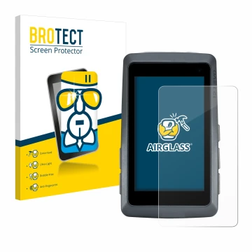 Parte frontal de un envase de producto con el logotipo de la marca BROTECT. Al lado se muestra el dispositivo Sigma ROX 12.1 E