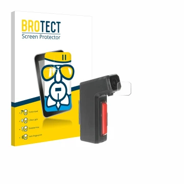 Parte frontal de un envase de producto con el logotipo de la marca BROTECT. Al lado se muestra el dispositivo Tooo Cycling DVR