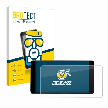 Parte frontal de un envase de producto con el logotipo de la marca BROTECT. Al lado se muestra el dispositivo Zontes 350D con 