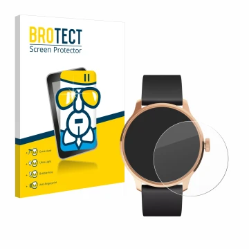 Parte frontal de un envase de producto con el logotipo de la marca BROTECT. Al lado se muestra el dispositivo Withings ScanWat