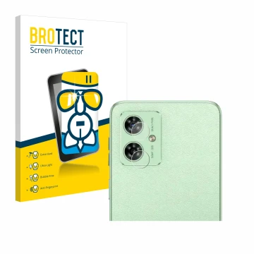 Parte frontal de un envase de producto con el logotipo de la marca BROTECT. Al lado se muestra el dispositivo Motorola Moto G5