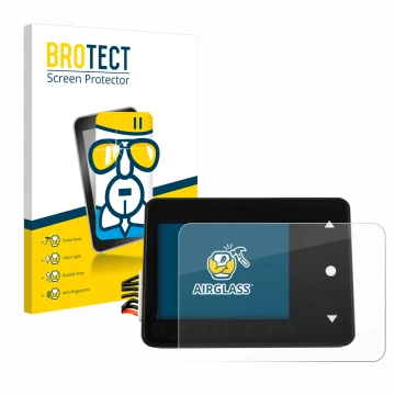 Parte frontal de un envase de producto con el logotipo de la marca BROTECT. Al lado se muestra el dispositivo Spektrum Smart T